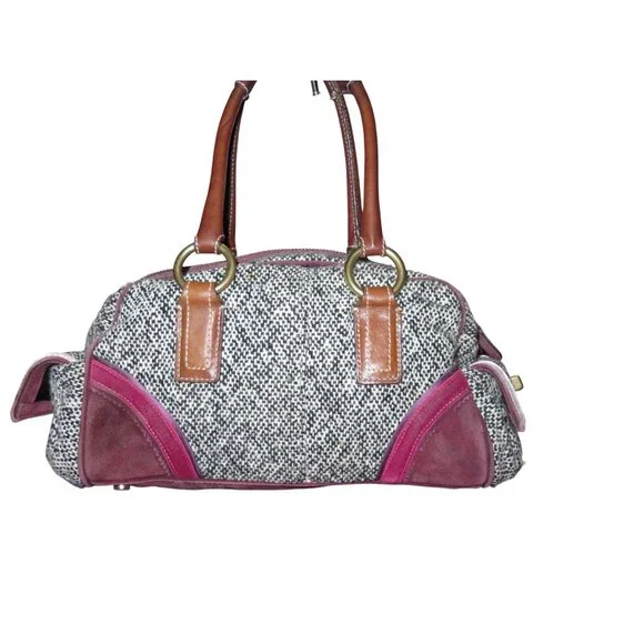 Coach 2005 Vintage Soho Tweed, Suede & leather Mini Boston Bag Satchel - Picture 2 of 15